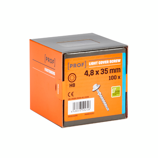 PVC-TAKSKRUV PROF DACRO HEX 4 8X35 100 ST