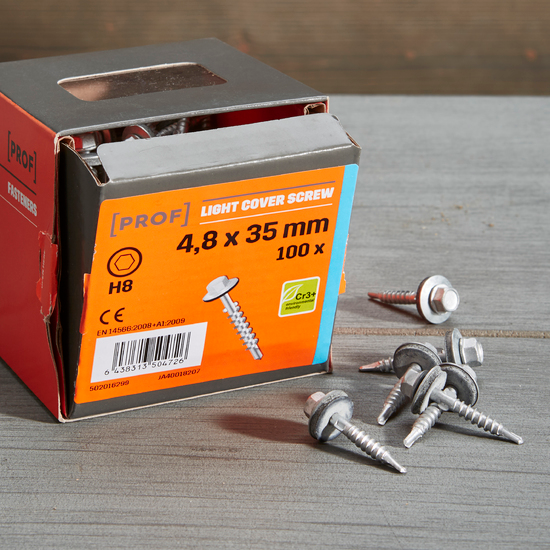 PVC-TAKSKRUV PROF DACRO HEX 4 8X35 100 ST