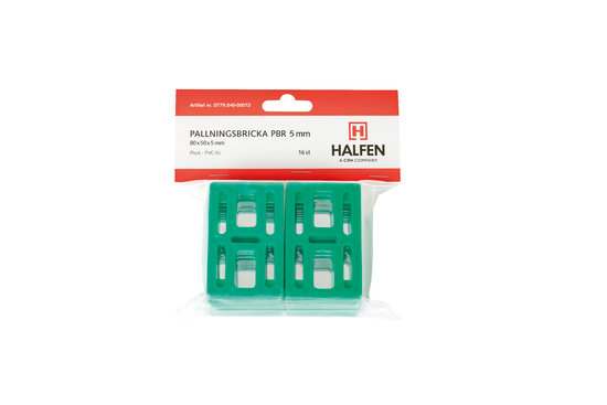 PALLBRICKA PBR 5 GRÖN  / 16ST 50X80X5MM