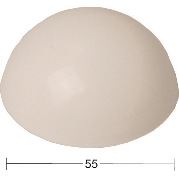 BUFFERT VIT PLAST Ø 55MM 81 HÖJD:25MM SJÄLVHÄFTANDE