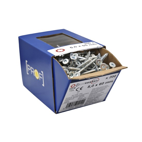 TRÄSKRUV T25 5X60 FZB 200ST PROF