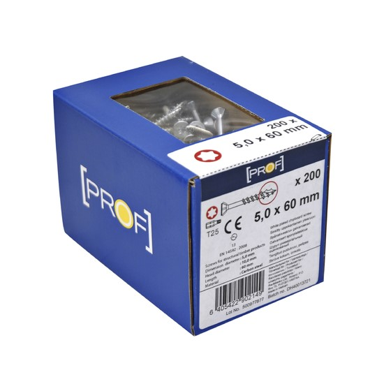 TRÄSKRUV T25 5X60 FZB 200ST PROF