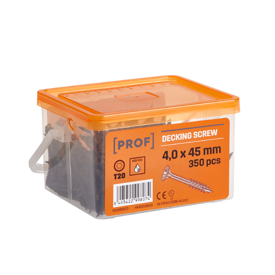 TRALLSKRUV PROF 4X45 RF T20 BR 350ST