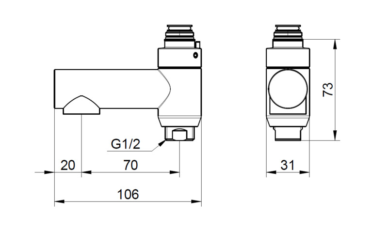 Juoksuputki Gustavsberg GB41650247 kromi