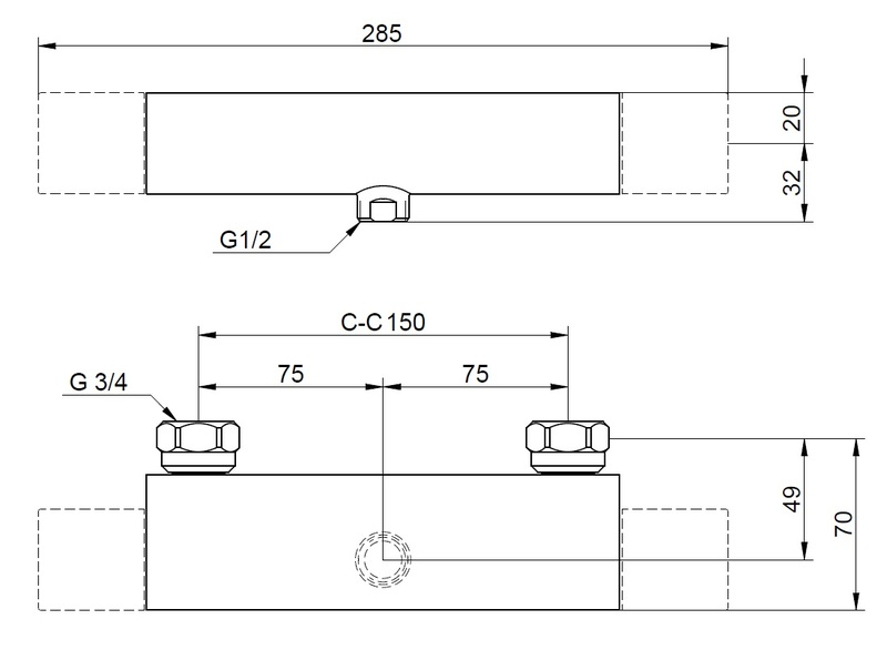 Amme-ja Suihkuhana Gustavsberg Atlantic lähtö-alas