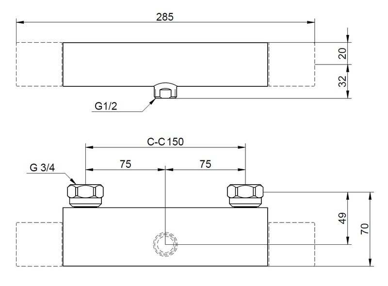Suihkuhana Gustavsberg Nautic lähtö-alas kromi
