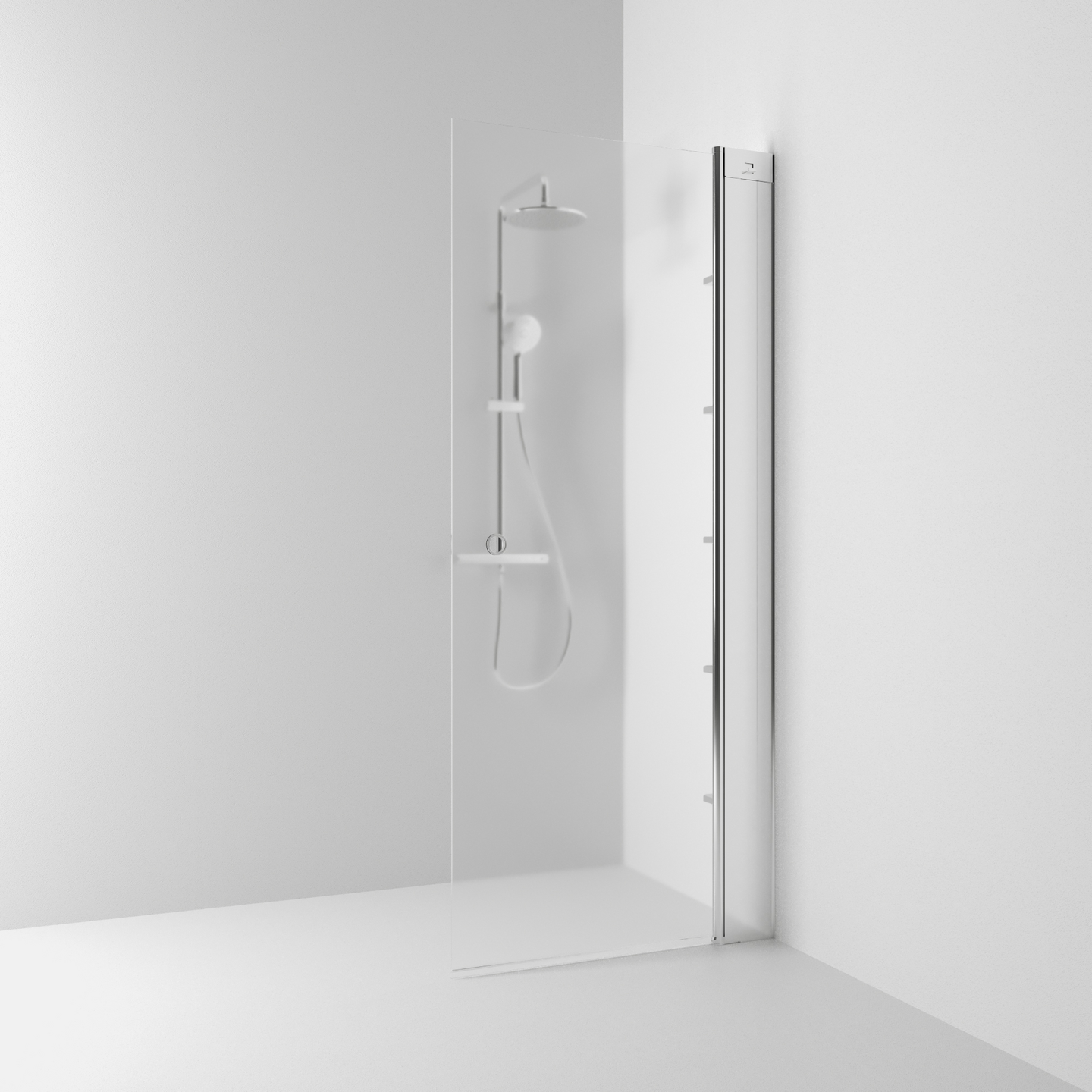 SKÄRMVÄGG SVEDBERGS SKOGA RAK ALU BLANK FROST INTHT 52X198X3CM