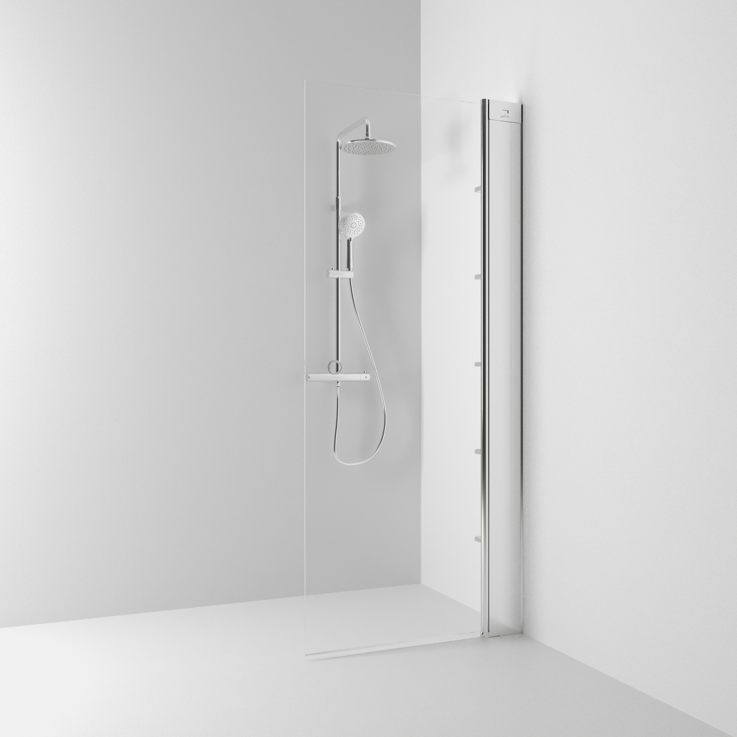 SKÄRMVÄGG SVEDBERGS SKOGA RAK ALU BLANK KLAR INTHT 77X198X3CM