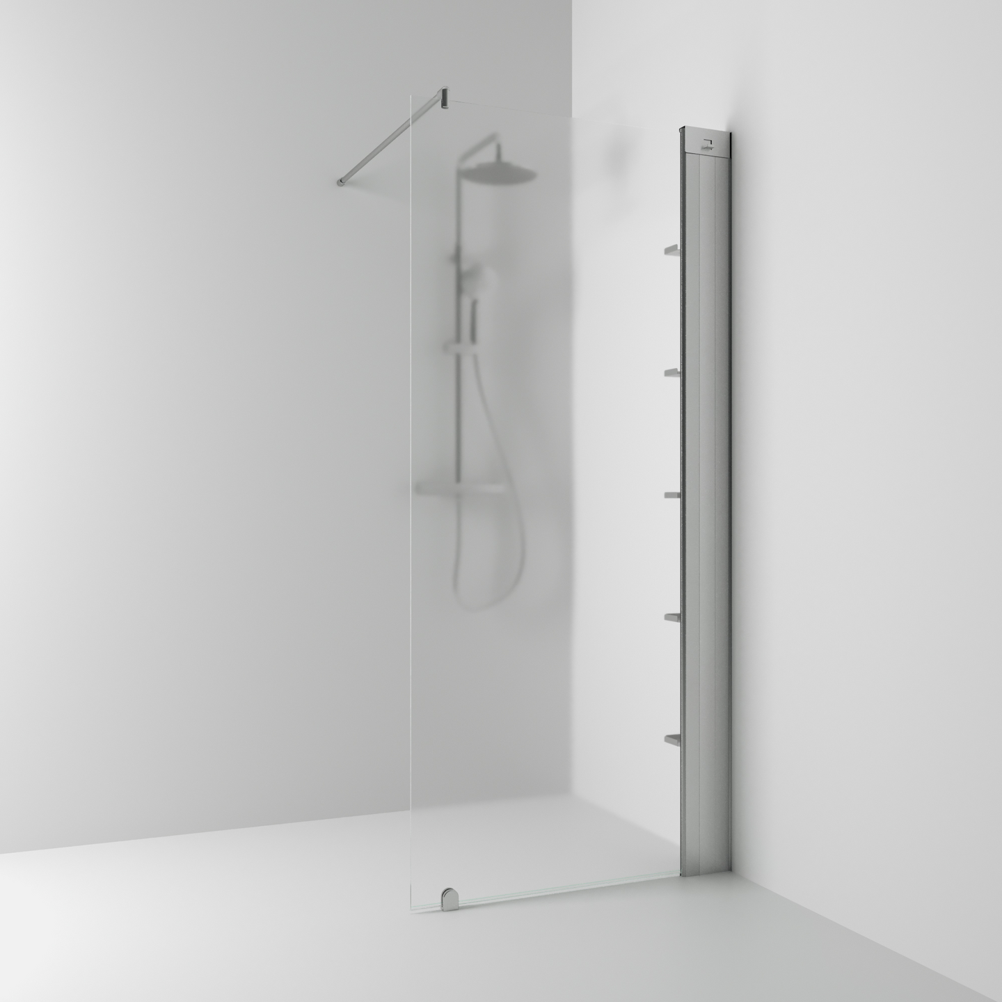 SKÄRMVÄGG SVEDBERGS SKOGA FAST ALU MATT FROSTGLAS 70,4X3X198CM