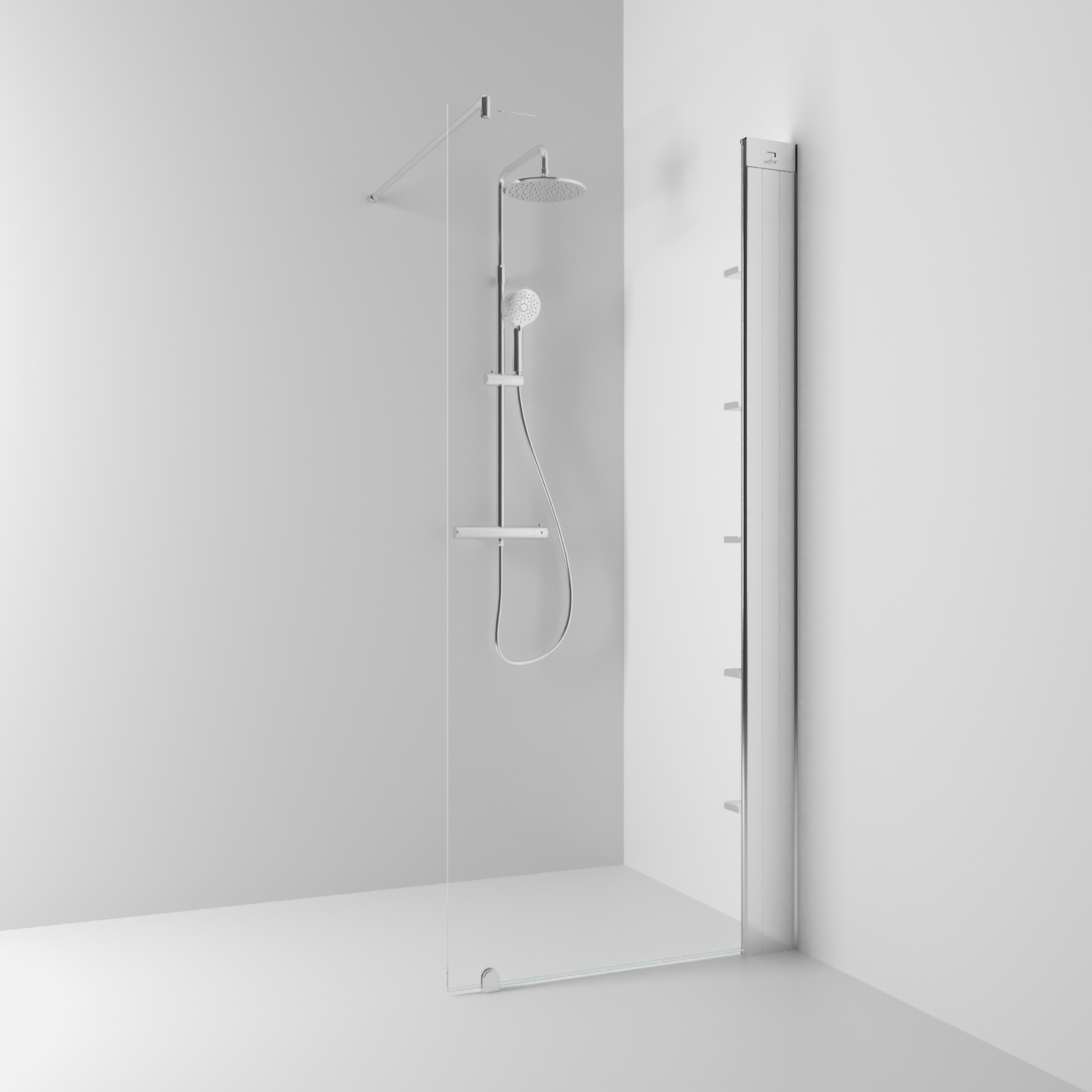 SKÄRMVÄGG SVEDBERGS SKOGA FAST ALU BLANK KLARGLAS 70,4X3X198CM