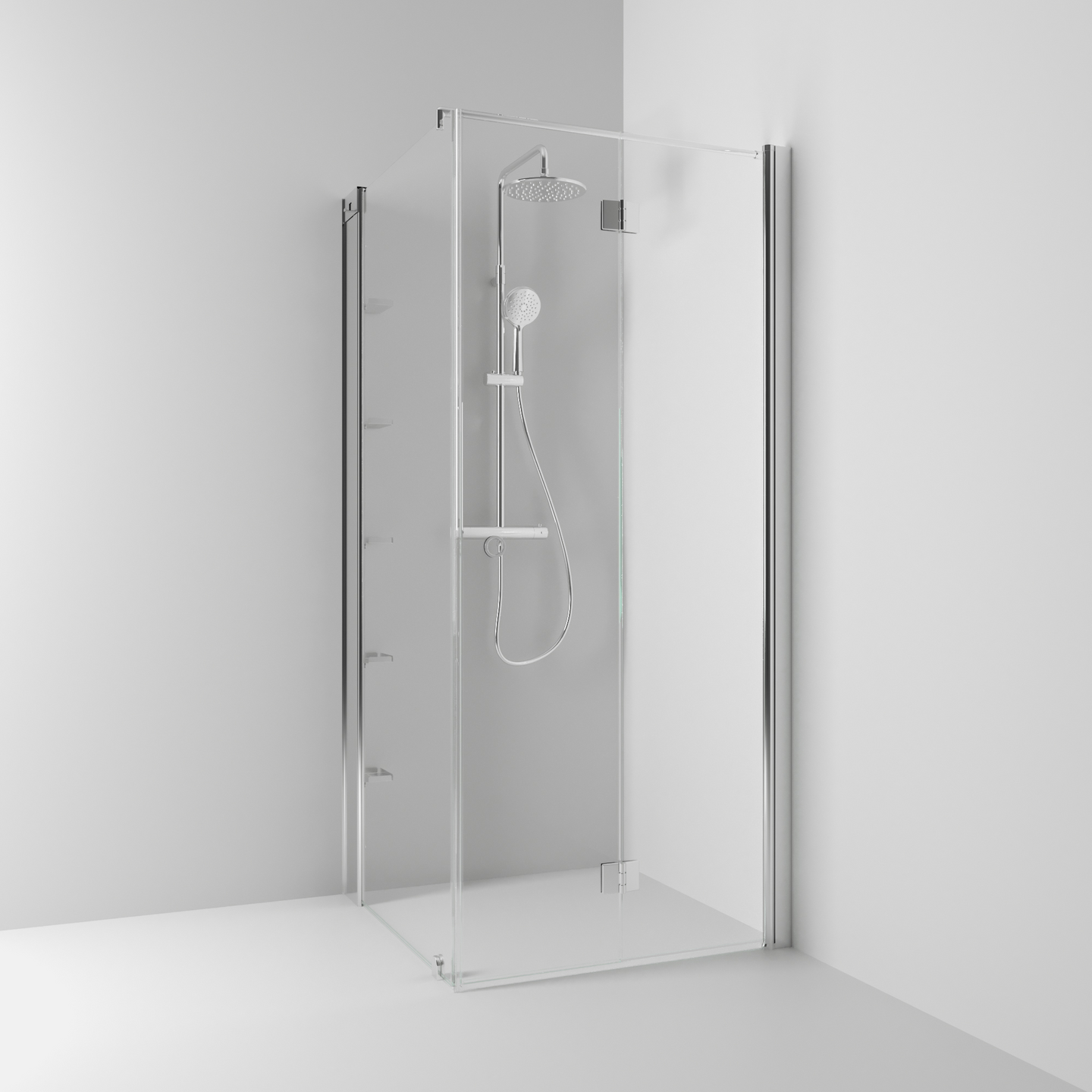 HÖRNDUSCH SVEDBERGS SKOGA VIK/FAST ALU BLANK KLAR INTHT 70X90X198CM