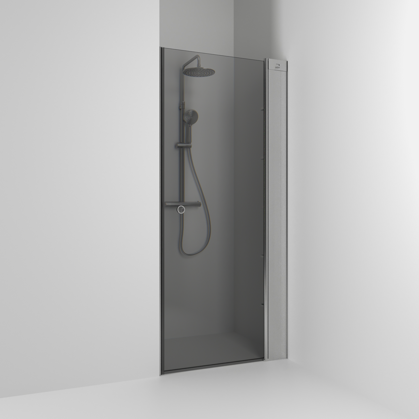 NISCHDUSCH SVEDBERGS SKOGA RAK ALU MATT RÖK ENKEL INTHT 96,3X198X3CM