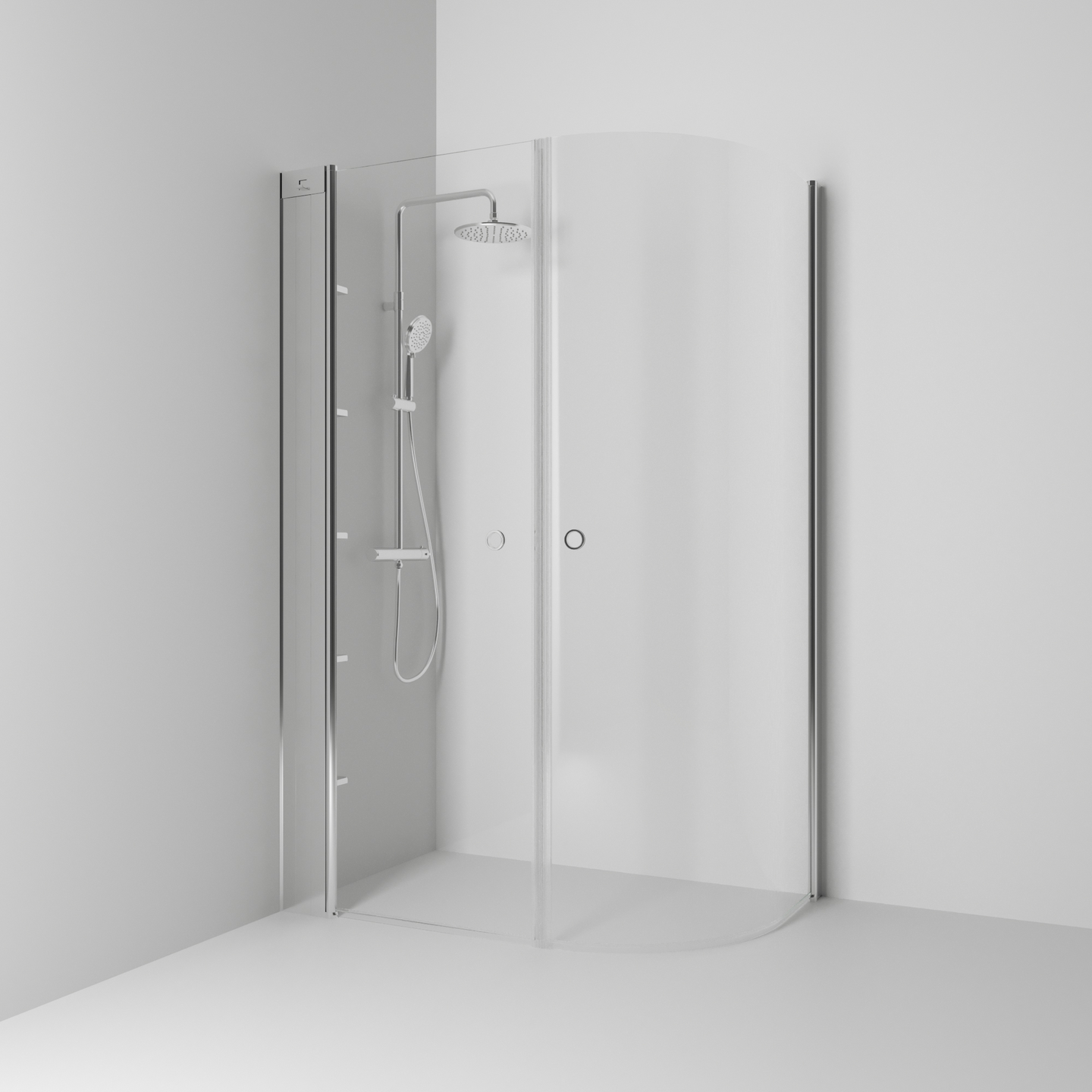 HÖRNDUSCH SVEDBERGS SKOGA RAK/U-FORMAD ALU BLANK KLAR INTHT 127