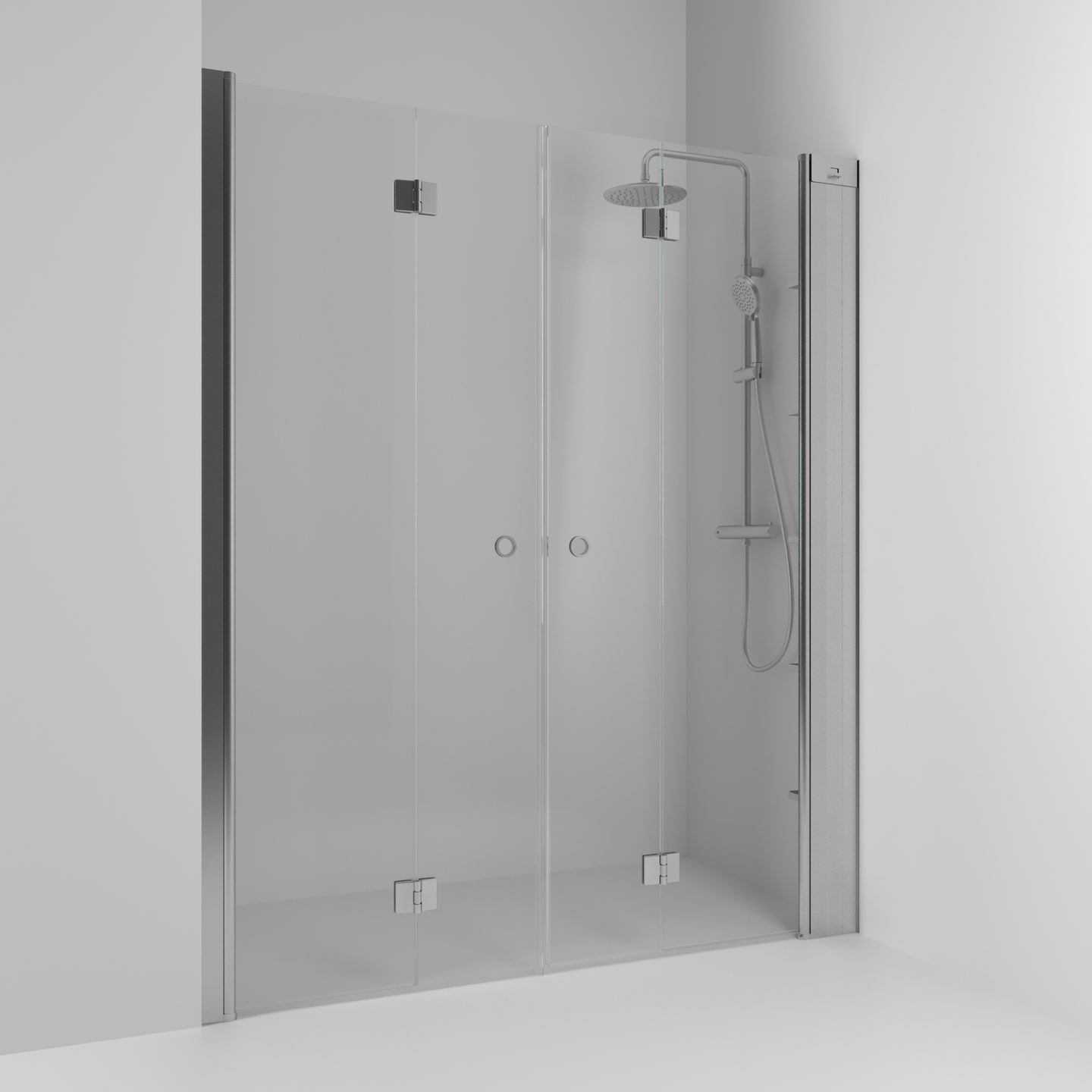 NISCHDUSCH SVEDBERGS SKOGA VIK ALU MATT KLAR DUBBEL INTHT 140X3X198CM