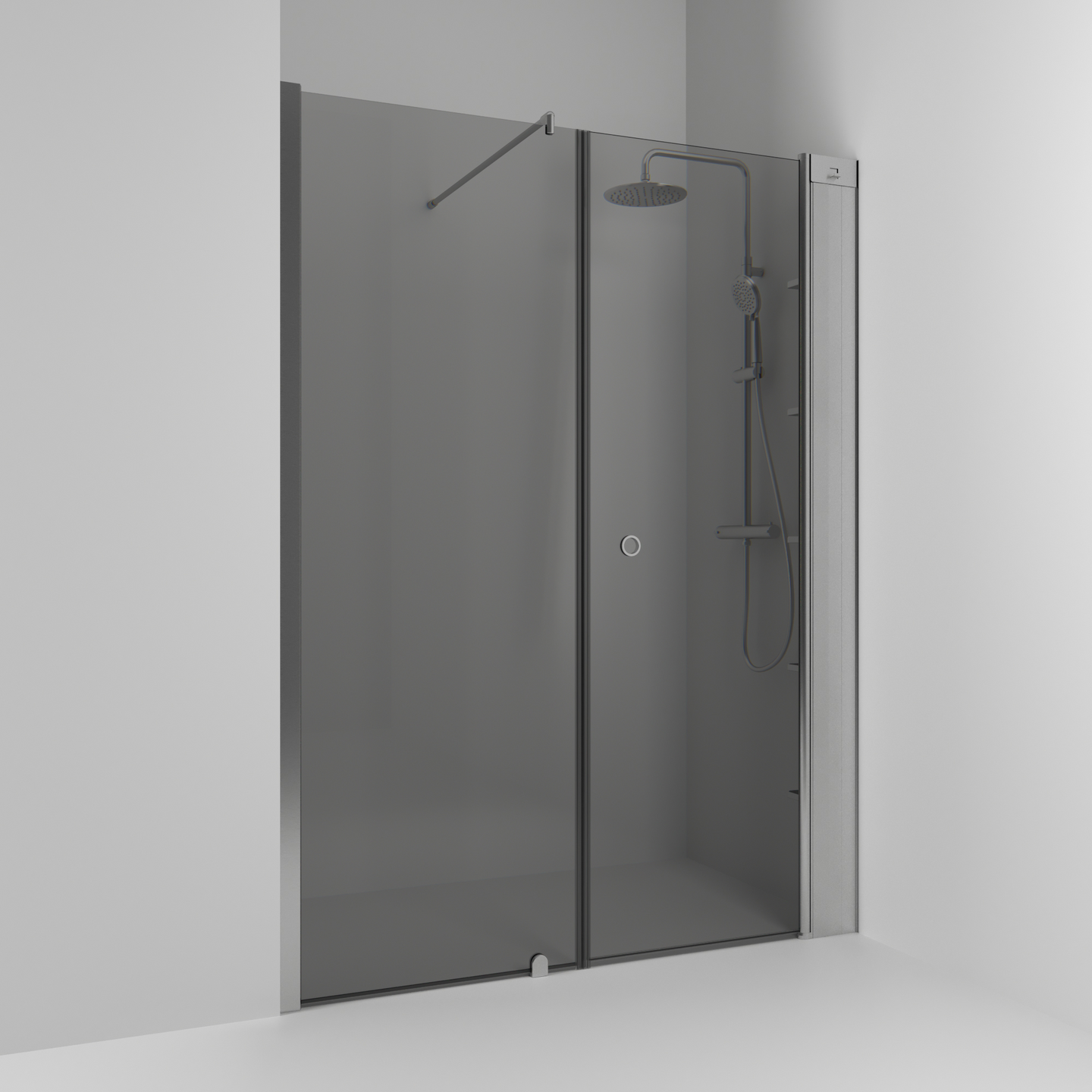 NISCHDUSCH SVEDBERGS SKOGA RAK/FAST ALU MATT RÖK INTHT 140X198X3CM