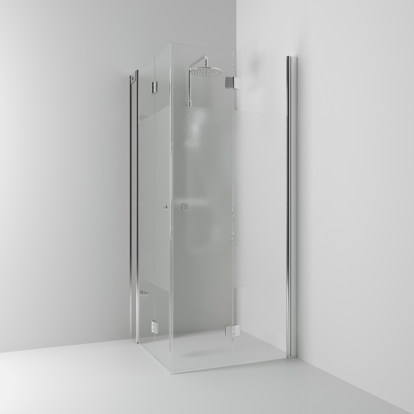 HÖRNDUSCH SVEDBERGS SKOGA VIKBAR ALU BLANK HAFR INTHT 70X70X198CM