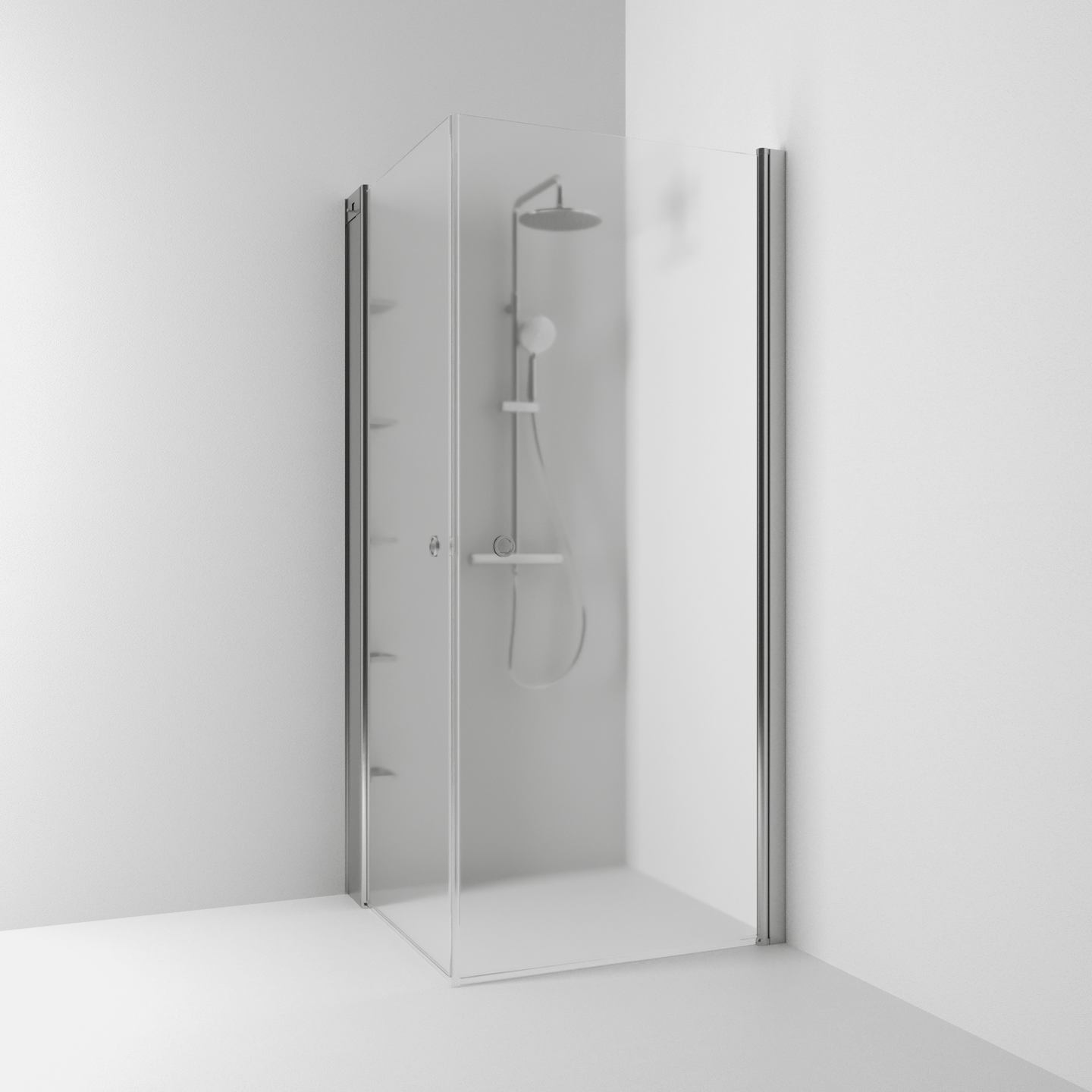 HÖRNDUSCH SVEDBERGS SKOGA RAK ALU MATT FROST INTHT 70X198X80CM