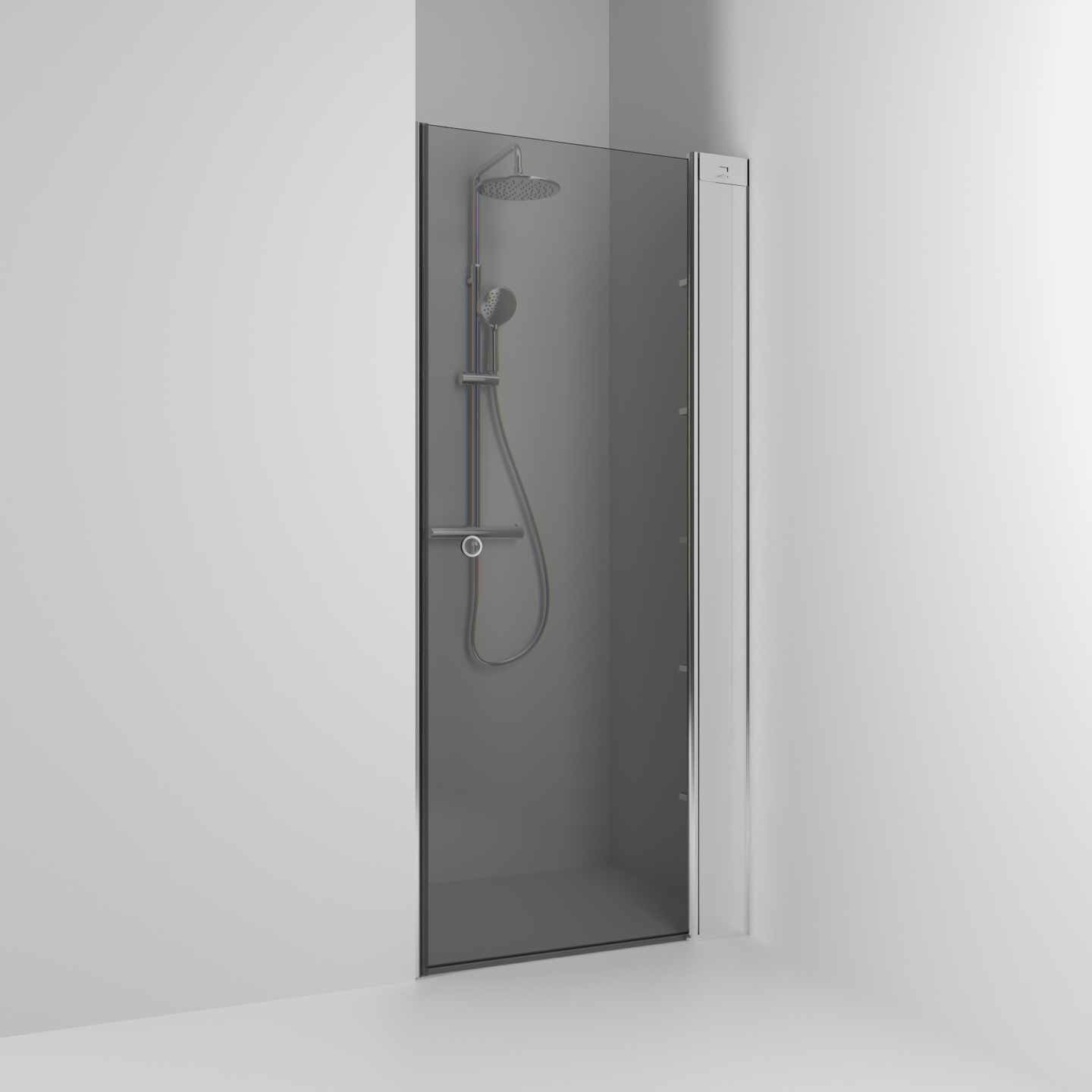 NISCHDUSCH SVEDBERGS SKOGA RAK ALU BLANK RÖK ENKEL INTHT 96,3X198X3CM