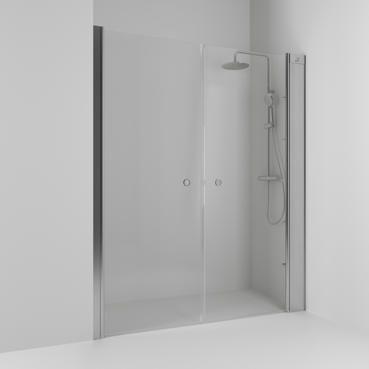 NISCHDUSCH SVEDBERGS SKOGA RAK ALU MATT KLAR DUBBEL INTHT 198X198X3CM