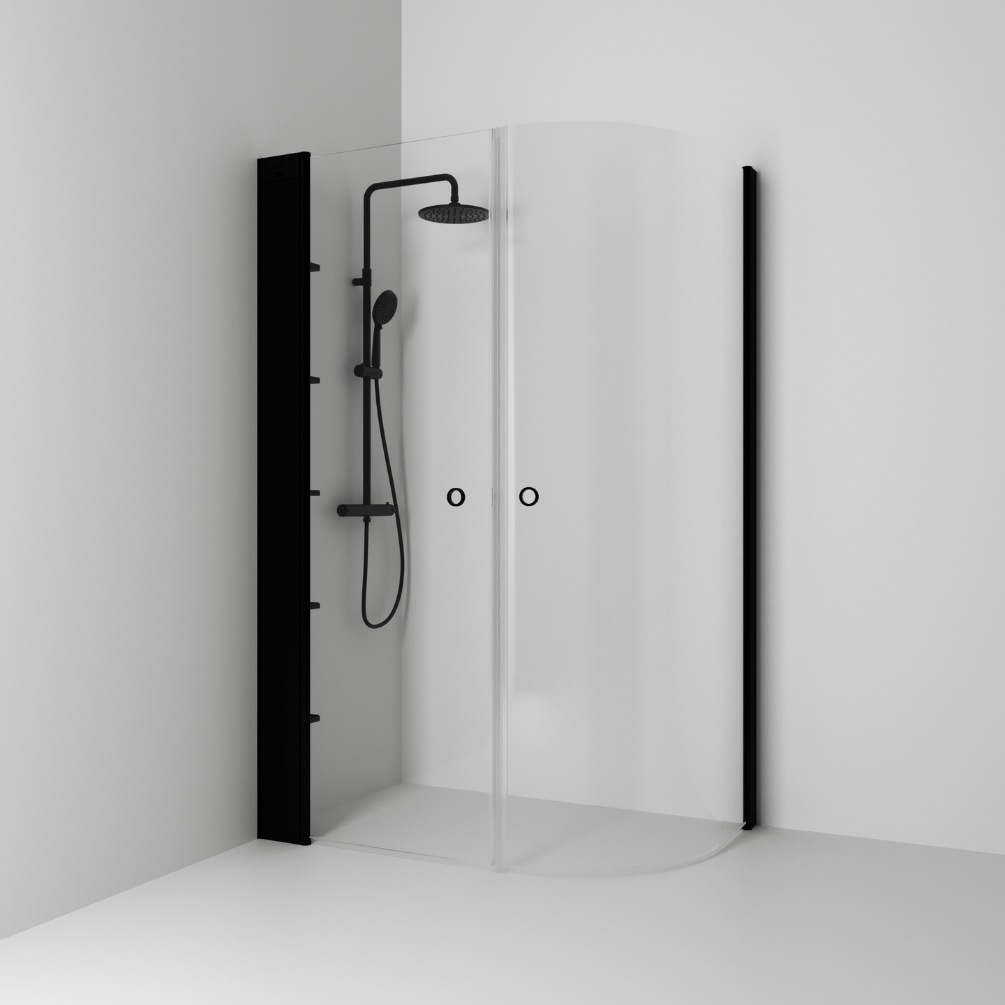 HÖRNDUSCH SVEDBERGS SKOGA RAK/U-FORMAD SVART MATT KLAR INTHT 137