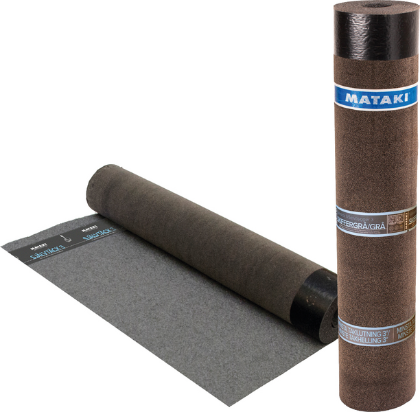 PAPP SJÄLVTÄCK 3 7X1M GRÅ TAKLUTN>3,6° MB180 SKIFFERGRÅ