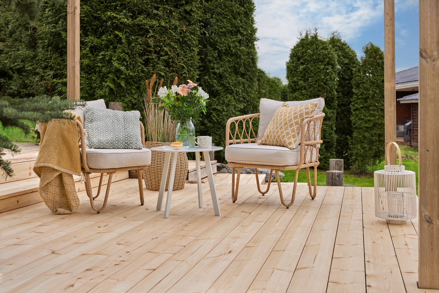 Terassilauta Pölkky 28x145x4500 mänty sydänpuu