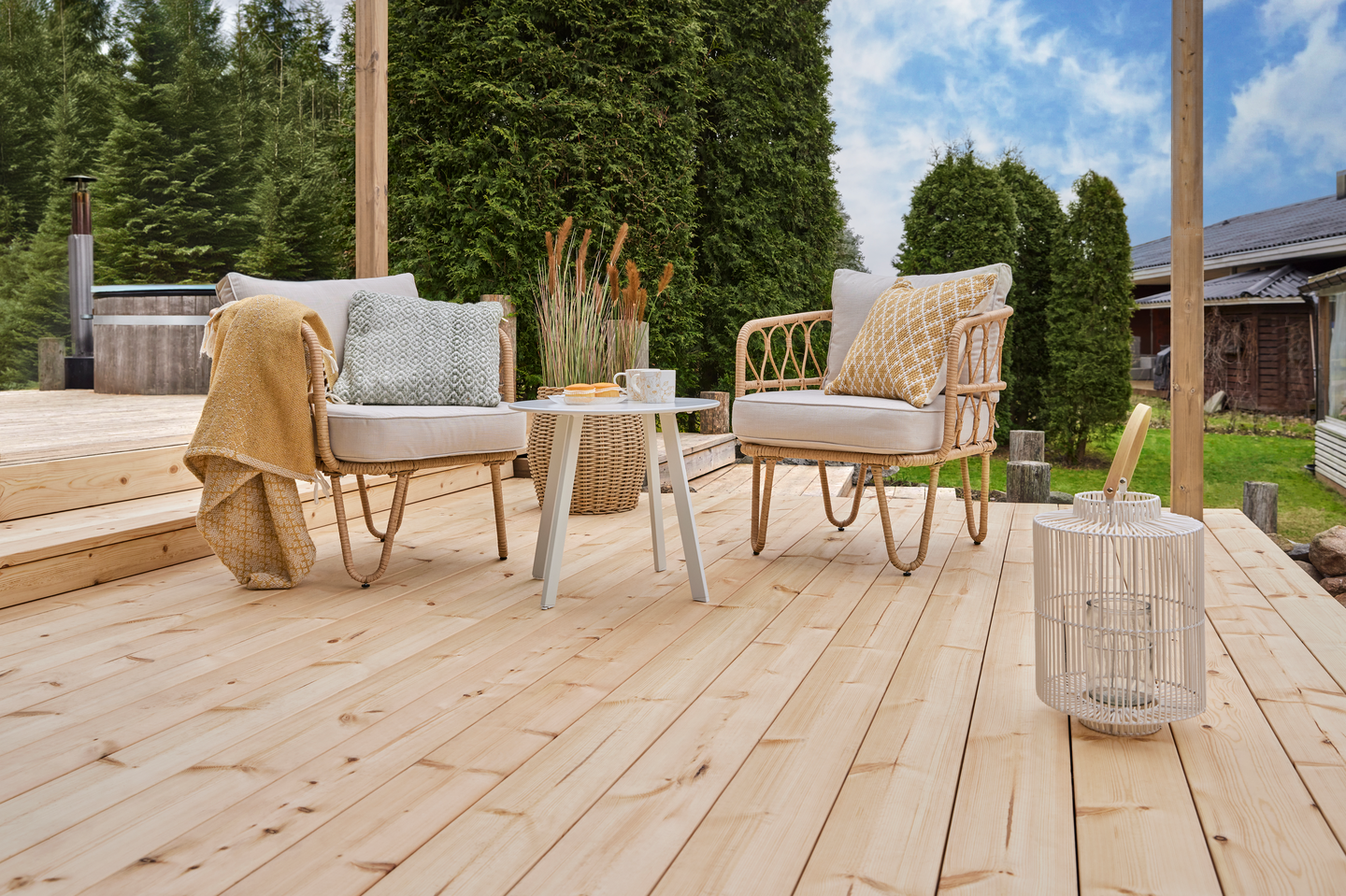 Terassilauta Pölkky 28x145x4500 mänty sydänpuu