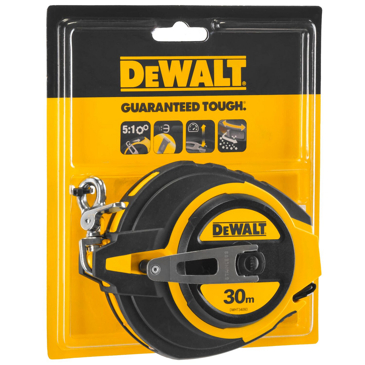Mittanauha Dewalt teräs 30m 9,5mm