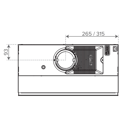 Säädinkupu Vallox Delico PTD EC 600 valkoinen