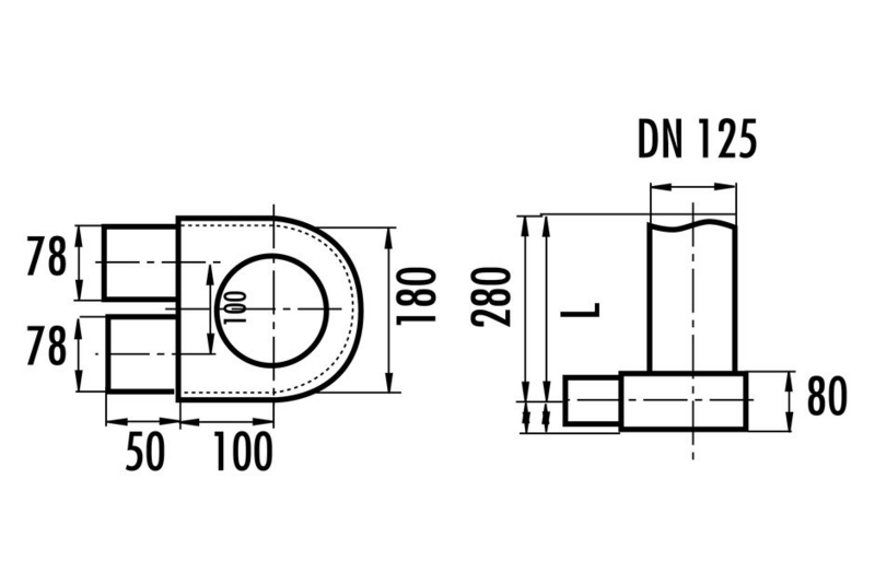 Liitäntäosavallox Bluesky Vent 125mm