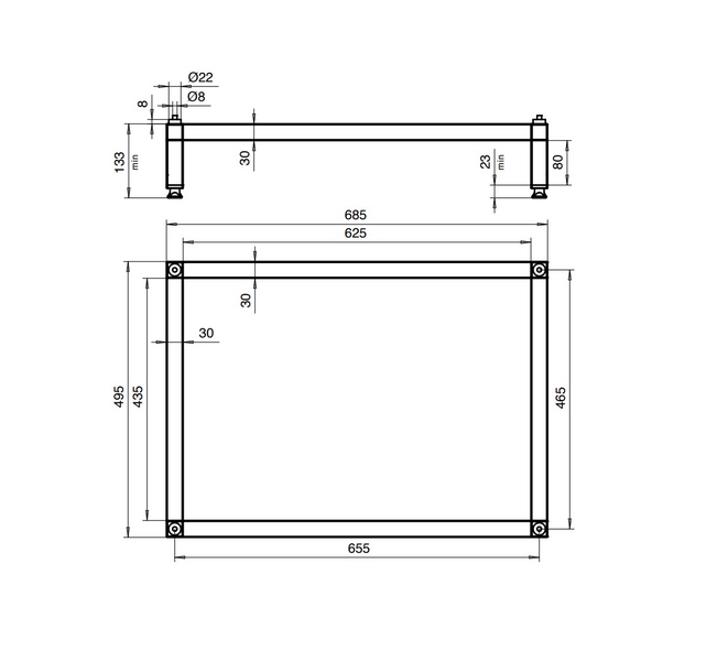 Lattia-asennusjalusta Vallox 145 MV