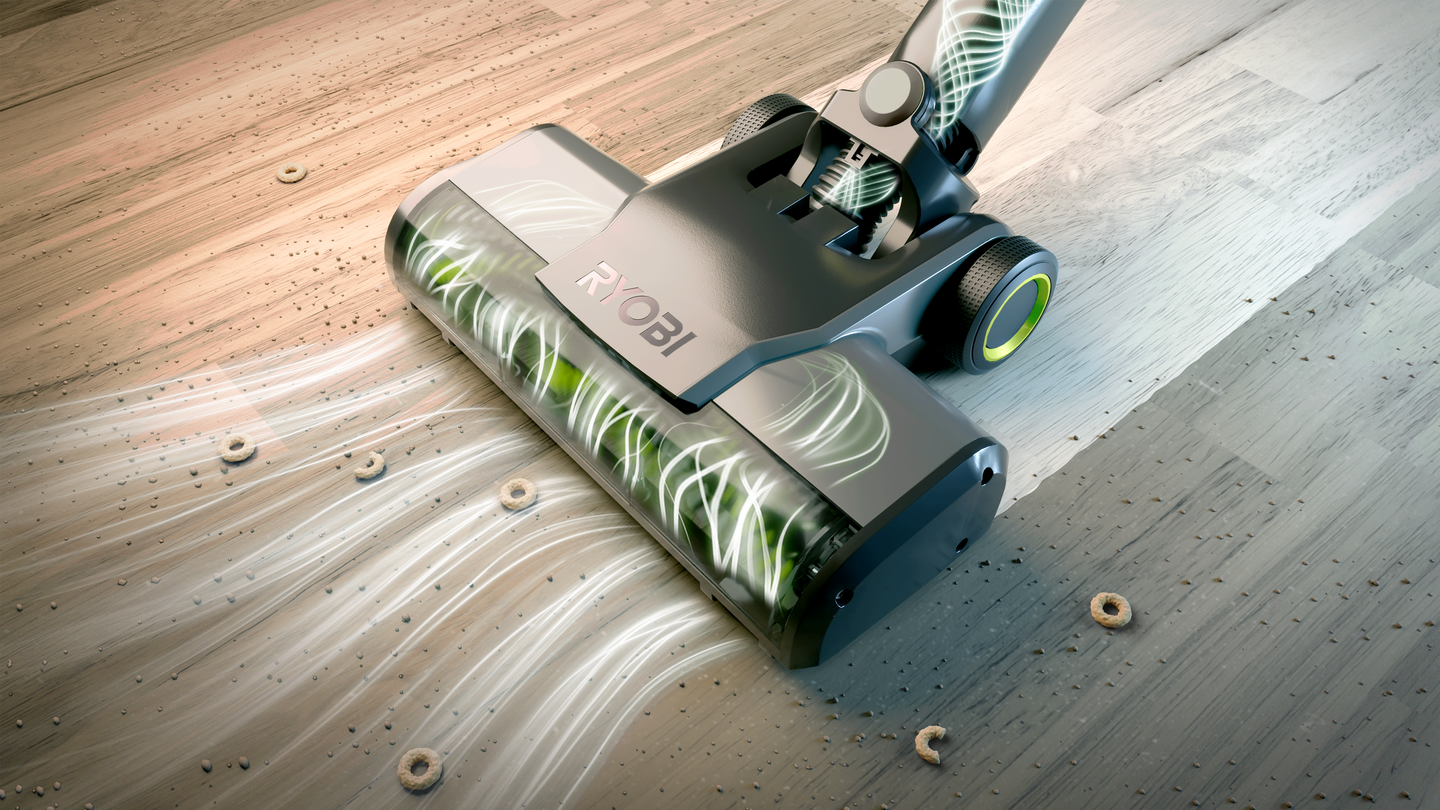 Varsi-imuri Ryobi RSVS18BL-0 18V ONE+ hiiliharjaton moottori ei akkua mukana