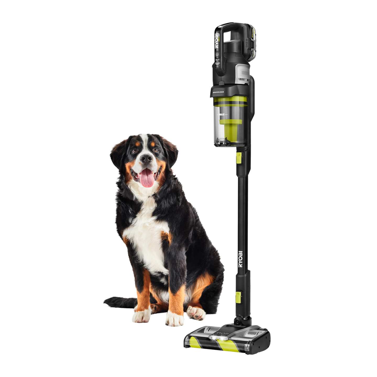 Varsi-imuri Ryobi RASV18BL-0 18V ONE+ hiiliharjaton moottori ei akkua mukana