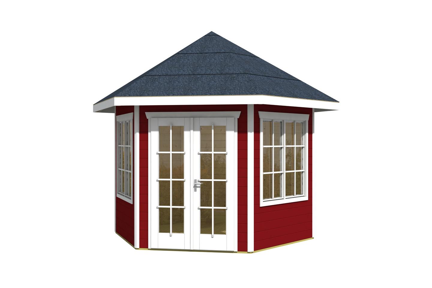 Huvimaja Almelo maalattu punainen 7,8m²