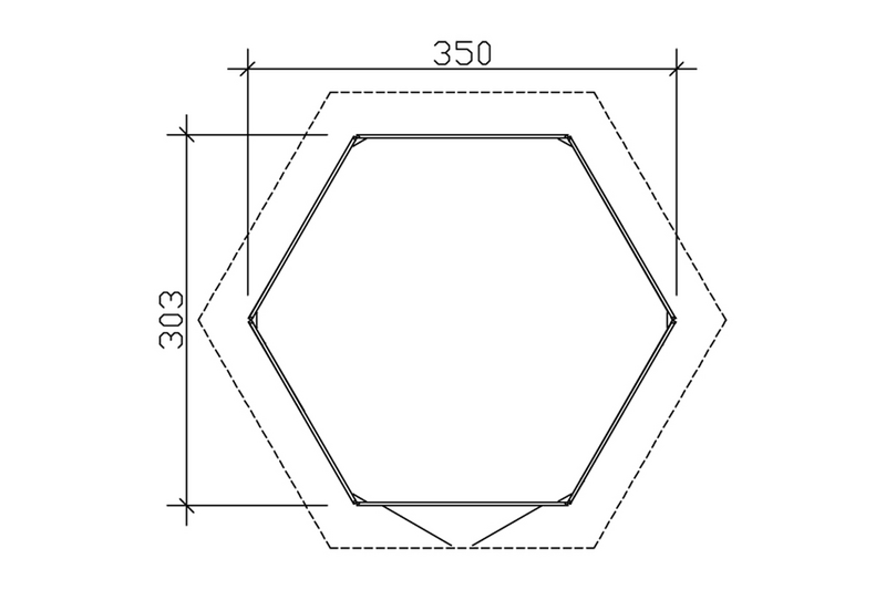 Huvimaja Almelo maalattu punainen 7,8m²