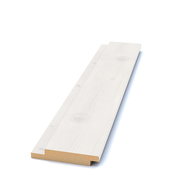 SPÅRPANEL FALS 22X120X3600 VIT GRUND RAK KANT G4-2