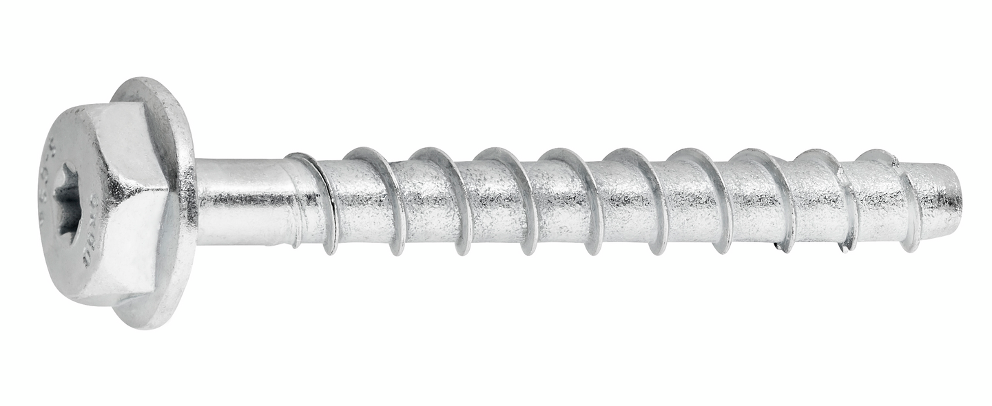 Betoniruuvi Sormat S-CSA HEX 6x45/5/10 AV13/T30 sähkösinkitty 10kpl