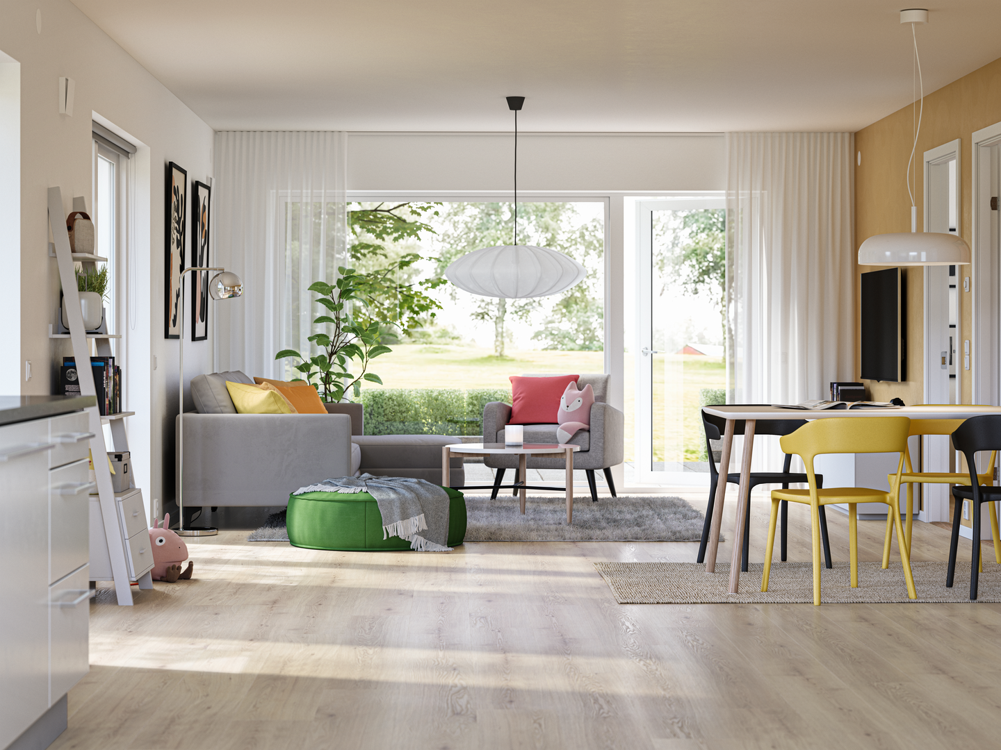 Kovetettu puulattia Bjelin tammi Nosaby XL Honey 5G Dry Pro mattalakka