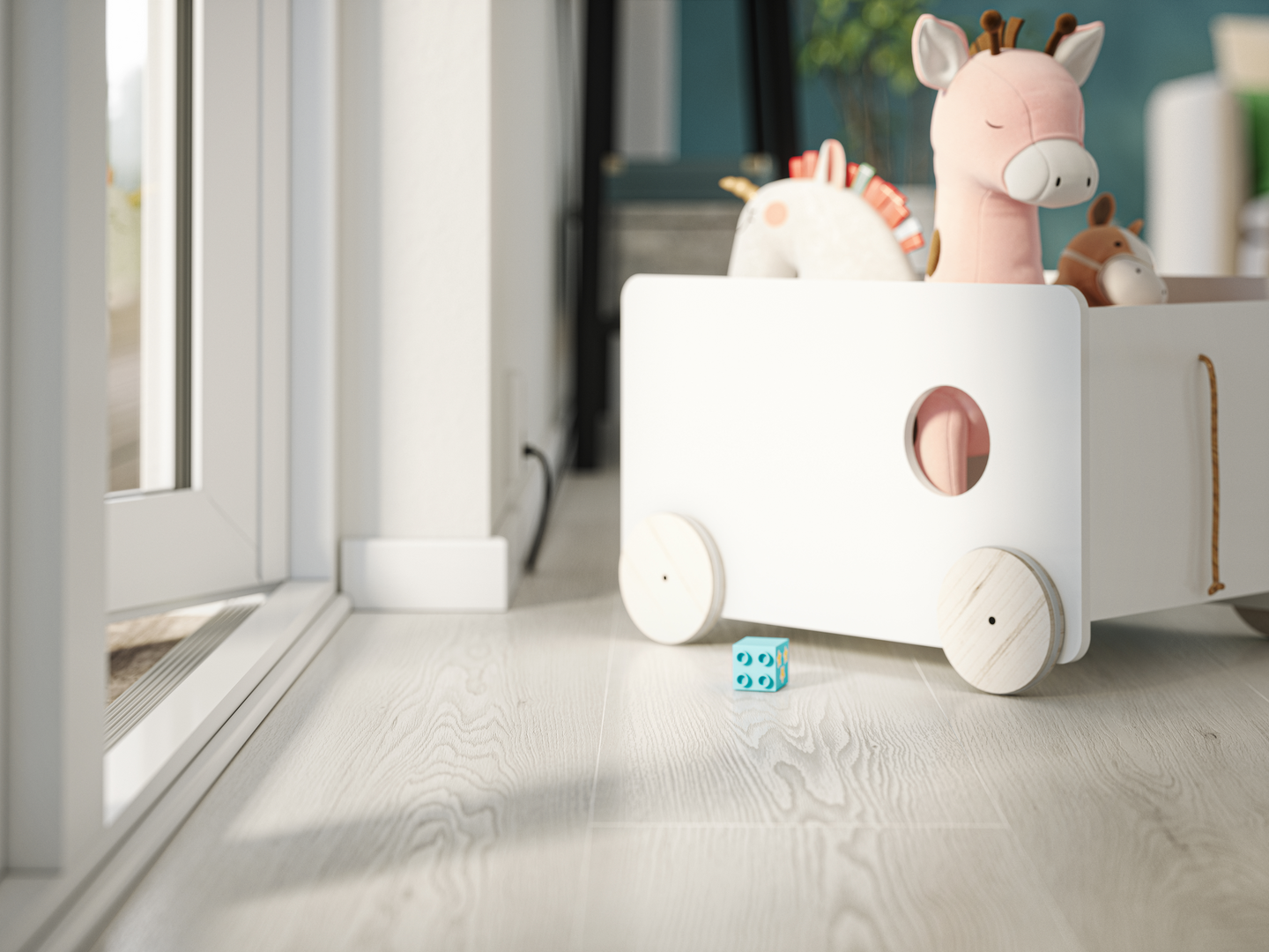 Rigid Core SPC-kivikomposiittilattia Bjelin Napa Frosty White 5G Dry