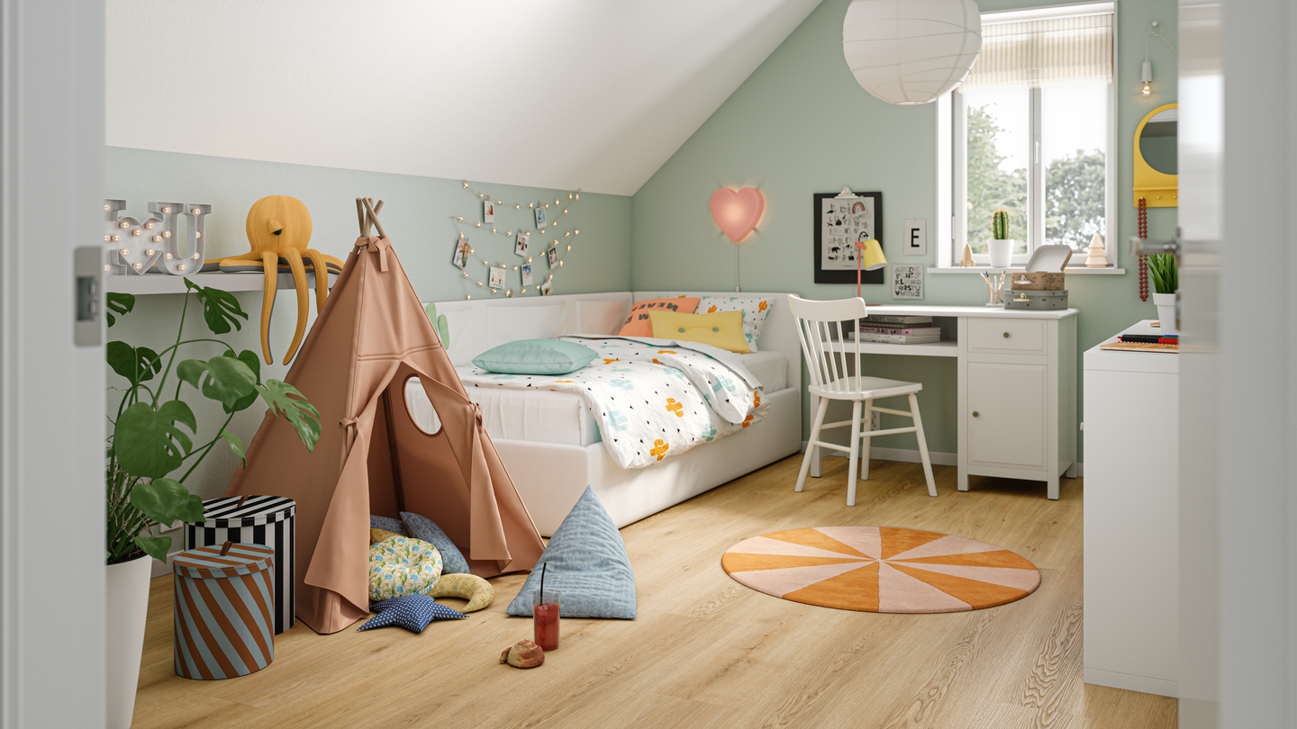 Kovetettu puulattia Bjelin tammi Nosaby XL Honey 5G Dry Pro mattalakka