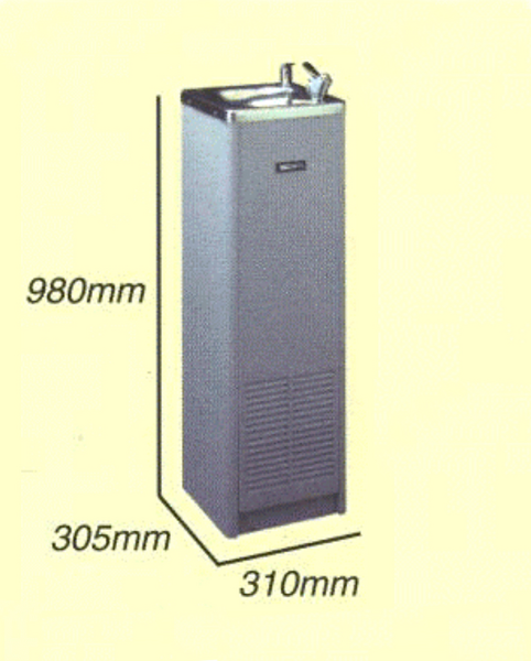 Juomavedenjäähdytin Zerica P 13202 painonapilla ja lasihanalla