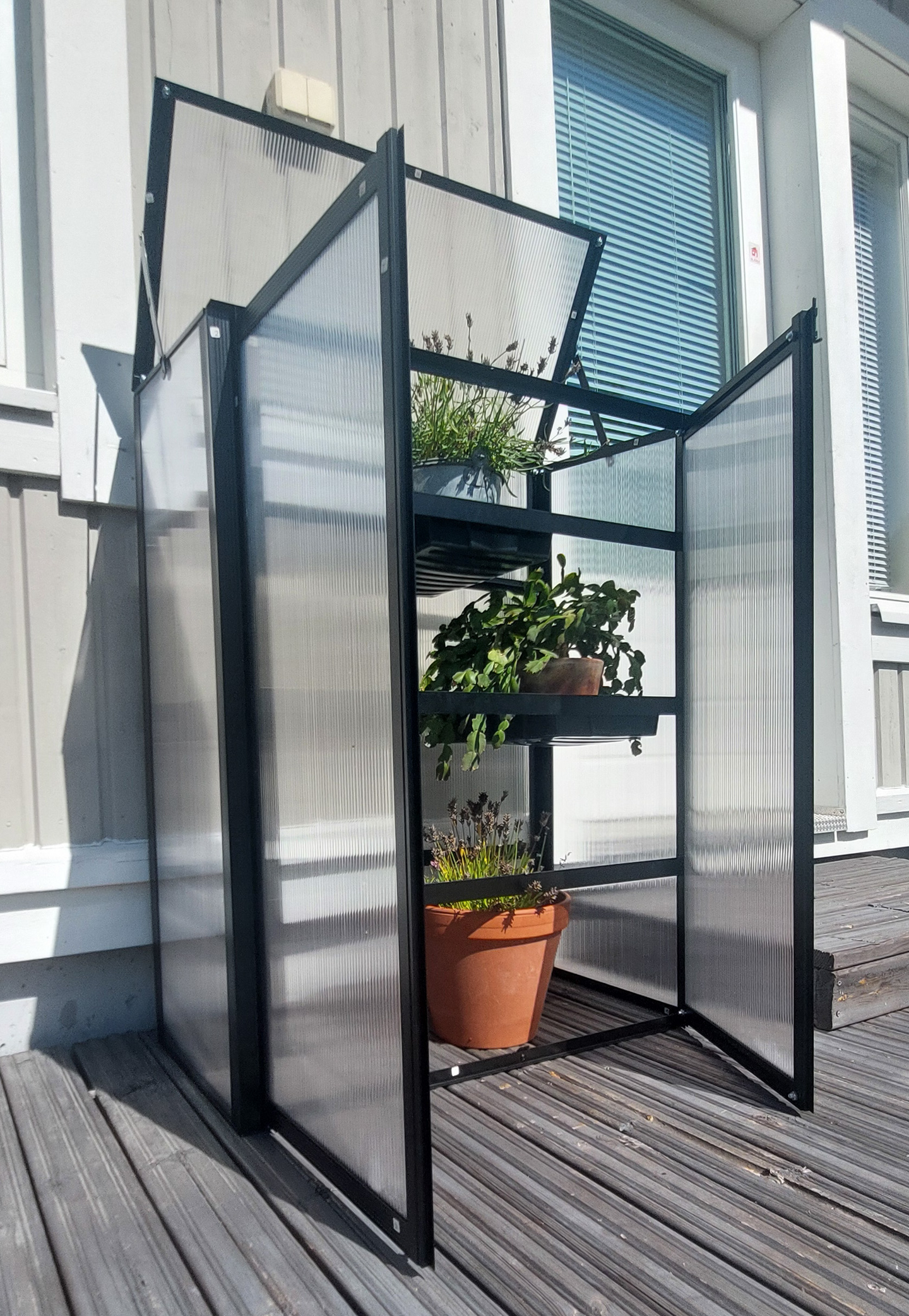 Parvekekasvihuone Goodiy musta