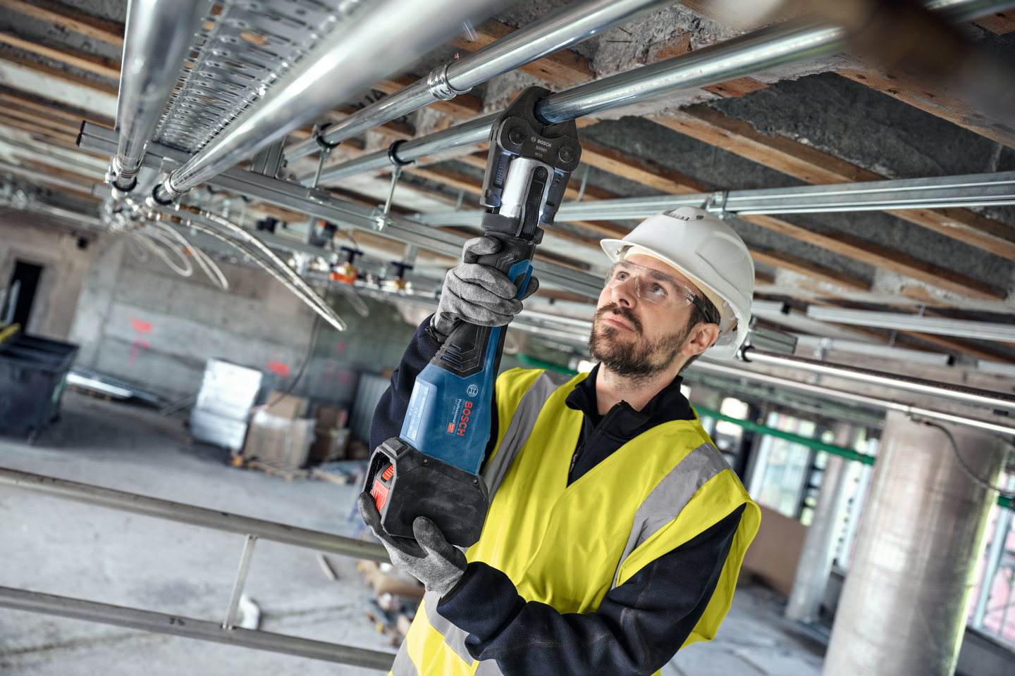 Puristustyökalu Bosch GTP 18V-32 Solo XL-Boxx