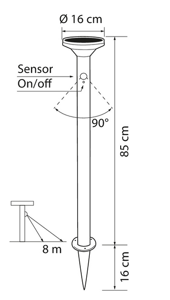 Pollarivalaisin Airam Arlo Solar musta