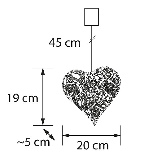 Sydän Airam Edith valkoinen metalli