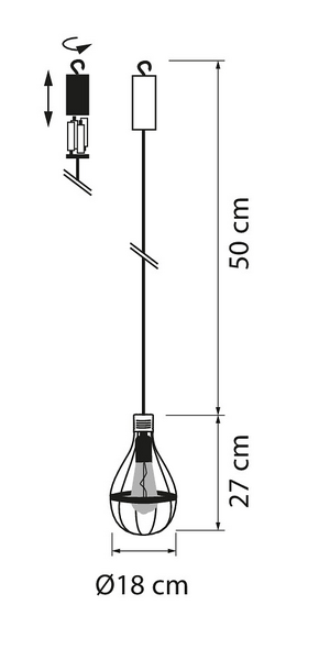 Koristelamppu Airam Dany 18cm