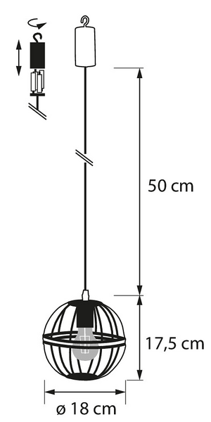 Koristelamppu Airam Arya 18cm