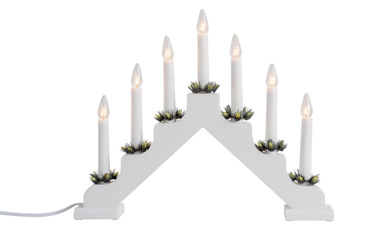 A-kynttelikkö Airam Aina 7-os. valkoinen