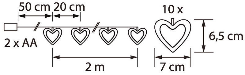 Valosarja Airam Malla sydän 10-os.