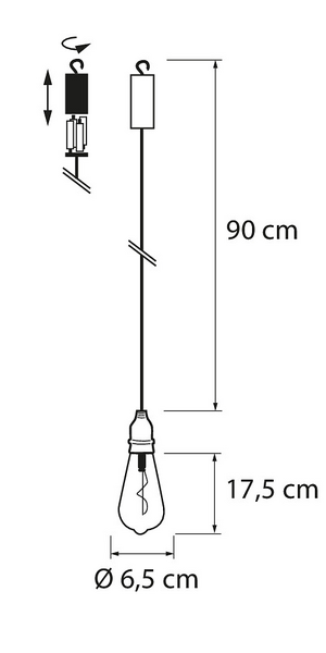 Koristelamppu Airam Bellagio Ø6,5cm